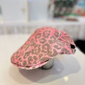 Pink Leopard Print Cap